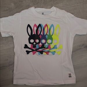 Psycho Bunny white multi bunny tshirt